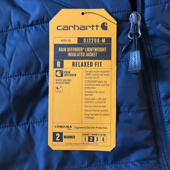 NWT CARHARTT rain defender lightweight insulated jacket - Picture 8 of 8